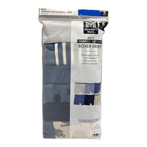 Blue Space - Member's Mark Boys Soft Waistband Organic Cotton Boxer Briefs, 6 Pa